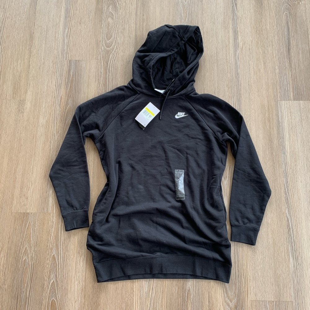 New Nike Women’s Hooded Fleece Dress Black S